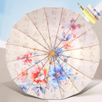 Women's Foldable Umbrella Floral Pattern UV Protection Compact Lightweight