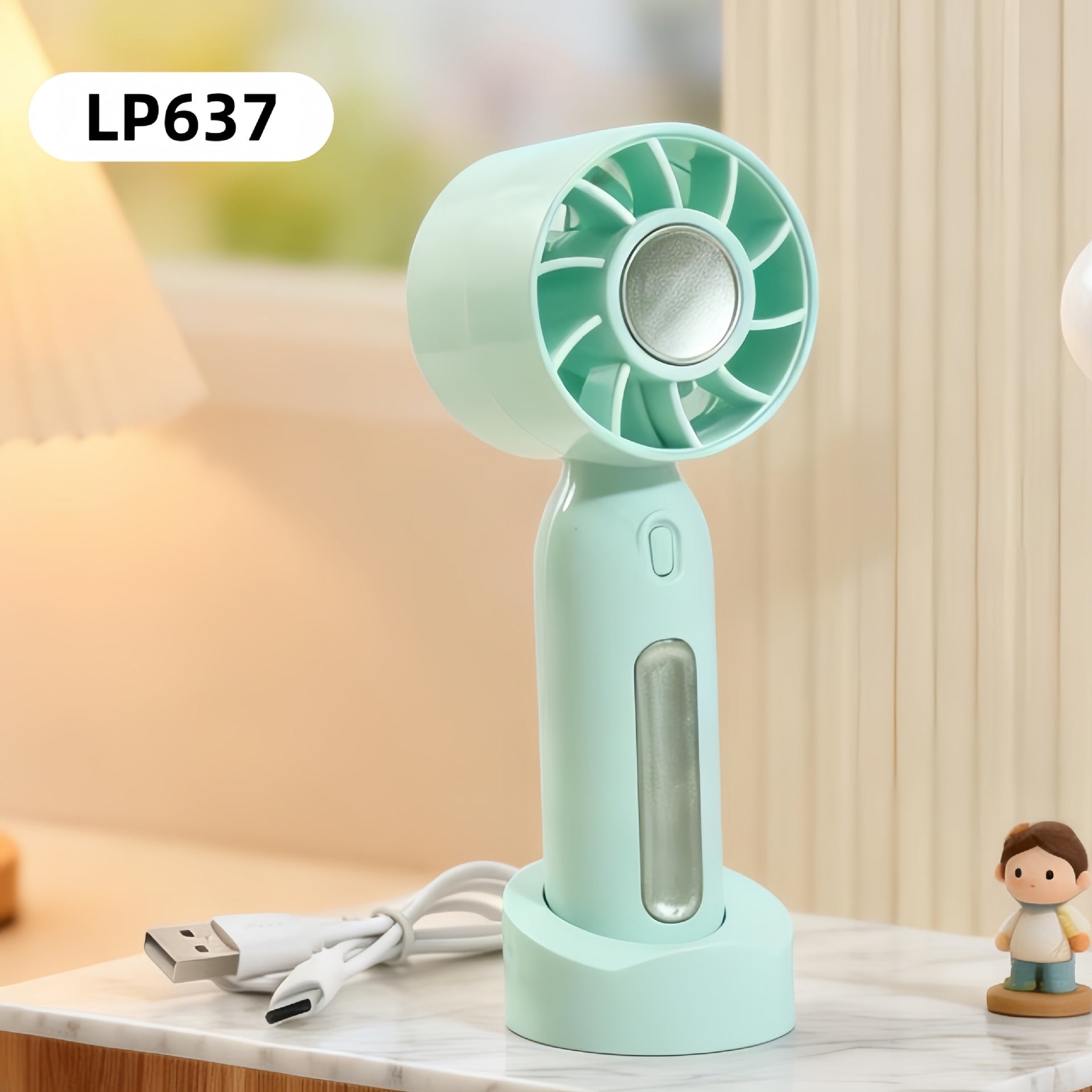 Women’s Portable Mini Handheld Fan USB Rechargeable Ergonomic Design Lightweight Personal Cooling