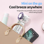 Portable High-Speed Mini Fan with LED Display and Night Light Compact Handheld Fan