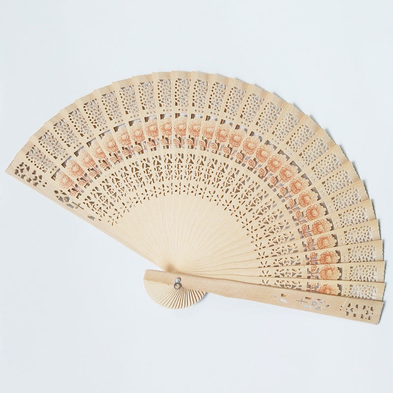 Ladies Fan Delicate Plastic Artistic Cut Pattern Lightweight Handheld Accessory