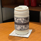 Women's Insulated Coffee Mug 350ml Spill-Proof Lid Hot and Cold Drink Tumbler