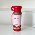 Unisex BPA-Free Plastic Water Bottle Leak-Proof Fruit Design with Carry Handle