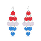 Women's Lightweight Star Earrings Enamel Flag Design Fishhook Closure Zinc Alloy