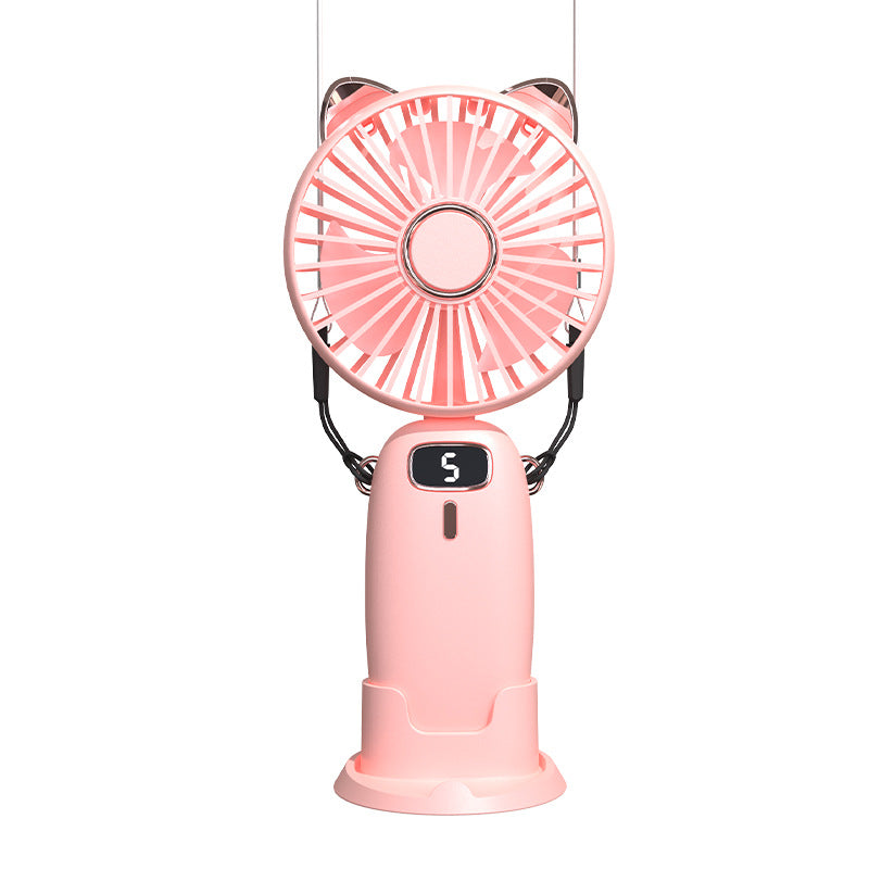 Portable Mini Fan USB Rechargeable Lightweight Personal Cooling Fan with Digital Display