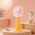 Portable USB Hand Fan for Women with Flexible Tilt and Ergonomic Handle Lightweight Personal Cooling Fan