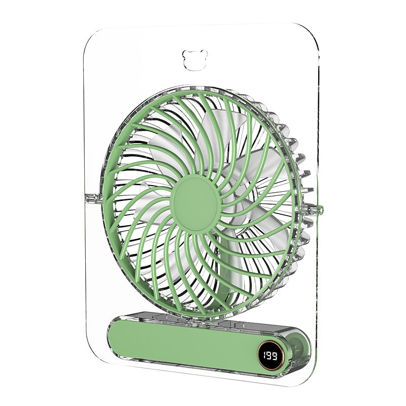 Portable Foldable Fan with 199 Speed Levels USB-C Charging LCD Display Lightweight Battery Powered