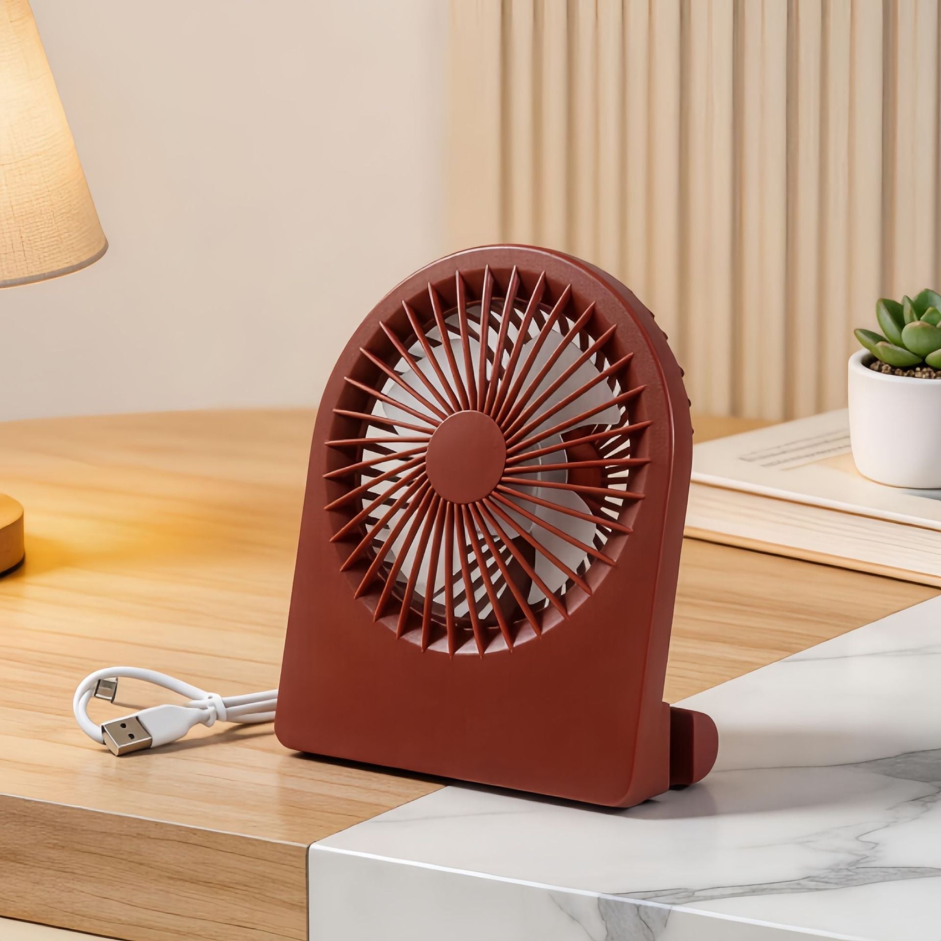 Portable USB Fan with Adjustable Tilt Quiet Operation Compact and Lightweight for Home Office Travel