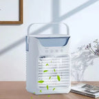 Portable Evaporative Air Cooler with Removable Ice Container Whisper-Quiet Fan Compact Personal Cooler