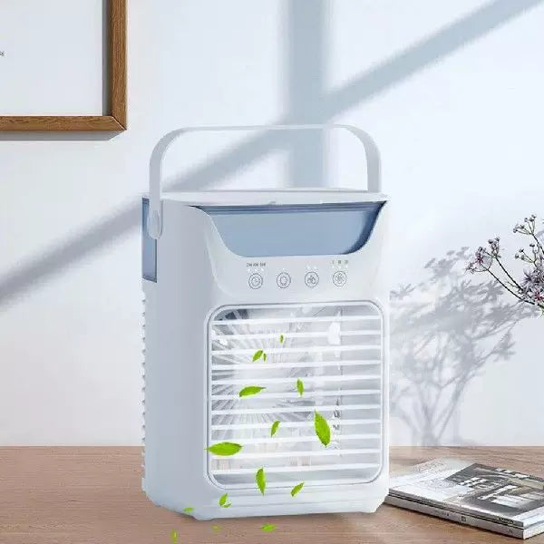 Portable Evaporative Air Cooler with Removable Ice Container Whisper-Quiet Fan Compact Personal Cooler