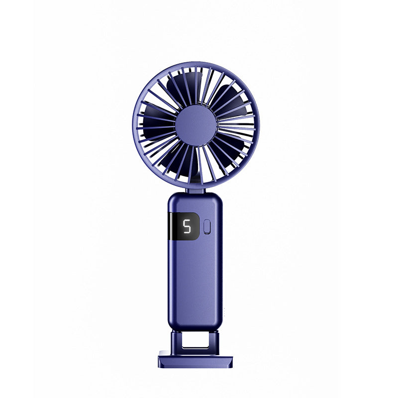 Rechargeable Portable Desk Fan Compact Quiet with LED Display and Multiple Speeds