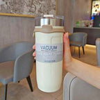 Women’s Insulated Travel Cup with Spill-Proof Flip Lid Vacuum Thermal Mug BPA-Free