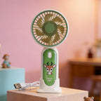 Portable Handheld Fan with Cute Lion Design USB Rechargeable Lightweight Personal Fan