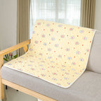 Decorative Sofa Cushion Cover with Bunny Floral Pattern Durable Easy-Care Fabric