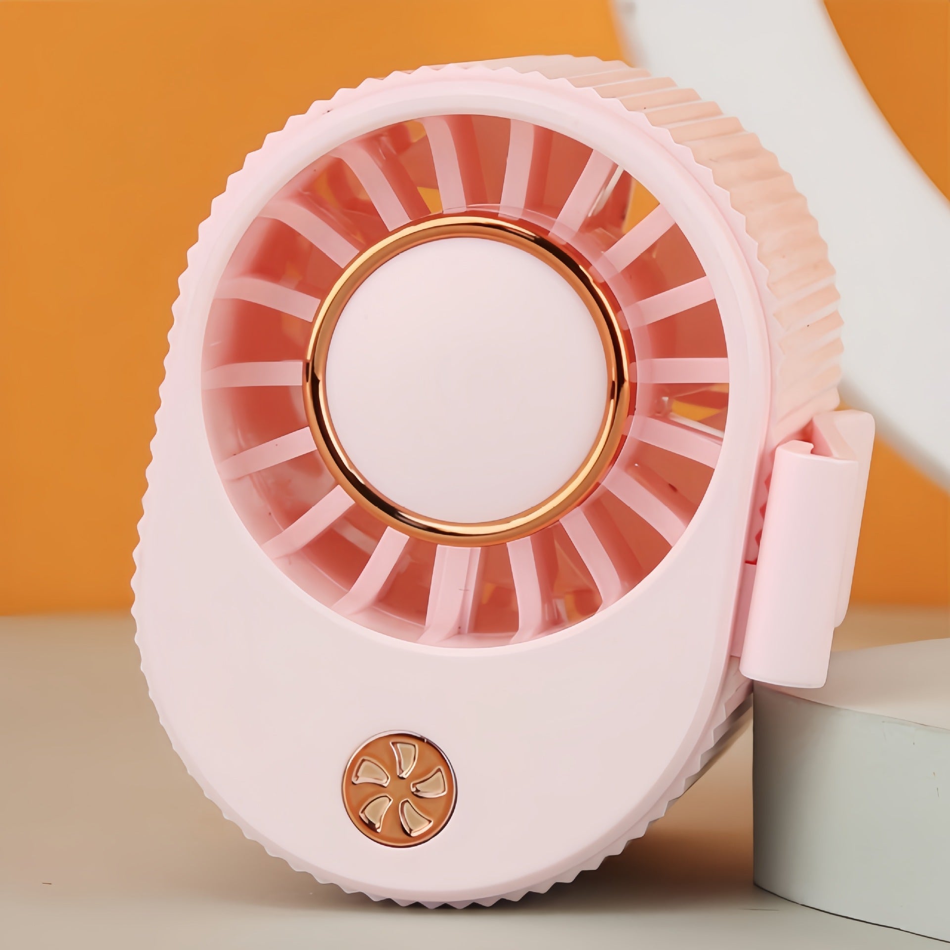 Women Portable Mini Fan USB Rechargeable Adjustable Tilt Compact Personal Cooling