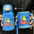 Insulated Women's Water Bottle Double-Walled Flip-Top Lid Leak-Proof BPA-Free with Carry Loop