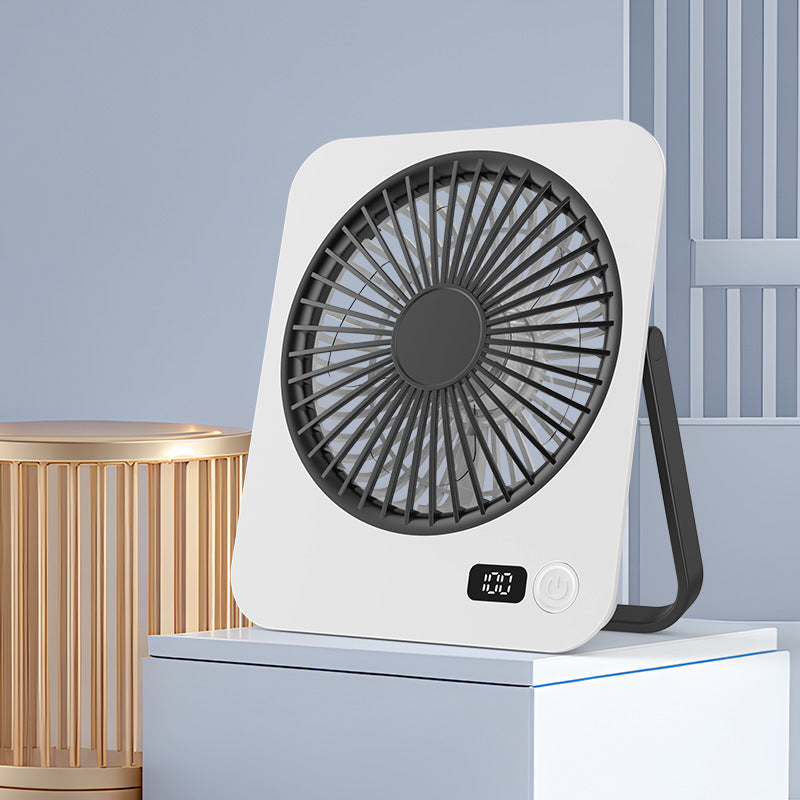 Portable Fan Unisex Lightweight Adjustable Speed LCD Display Battery-Powered