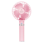 Harrow Portable Handheld Fan Lightweight Compact 3-Speed Rechargeable Battery Operated