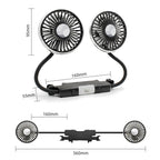 Dual-Function Rechargeable Clip-On Fan with Dual Heads Portable Personal Cooling Fan