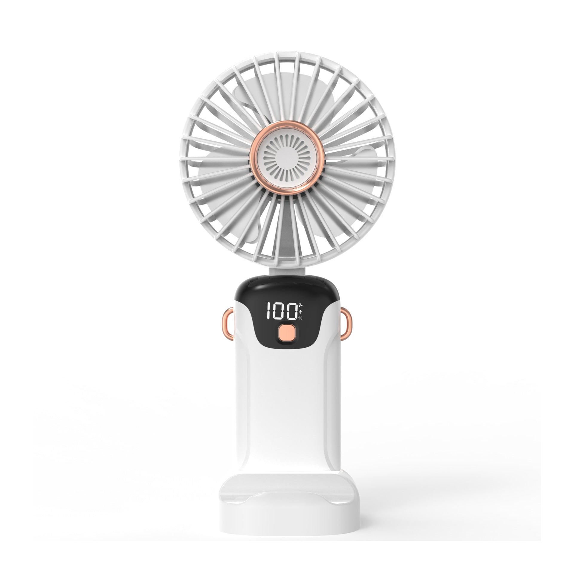 Portable USB Fan with Digital Temperature Display Lightweight Quiet Multi-Speed Cooling