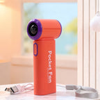Portable Mini Fan with LED Display USB Rechargeable Compact Lightweight Unisex
