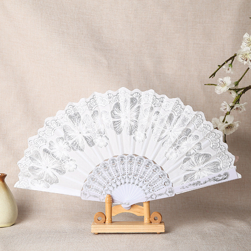 Ladies Elegant Lace Fan Lightweight Durable Stylish Accessory for Weddings and Parties