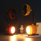 Multifunctional Table Fan with Flexible Arm and LED Light for Home and Office