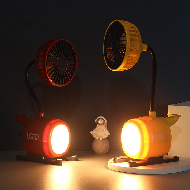 Multifunctional Table Fan with Flexible Arm and LED Light for Home and Office
