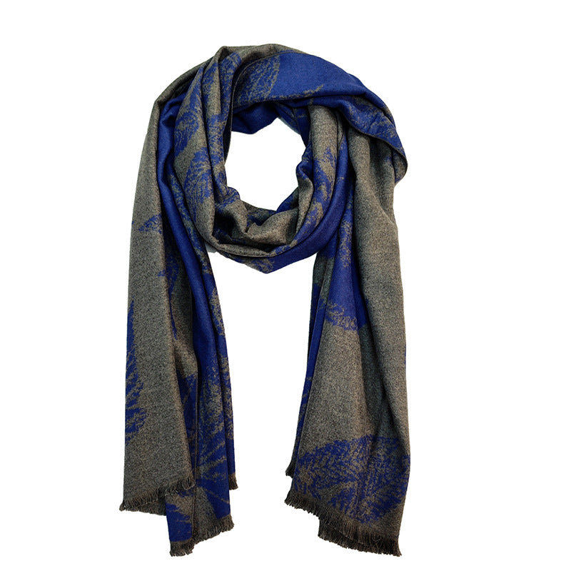 Brehn Women's Elegant Warm Scarf Soft Fabric Modern Check Pattern Winter Accessory
