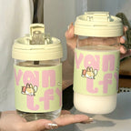 Ladies Insulated Drinking Mug with Secure Flip Lid and Cute Cat Design BPA-Free