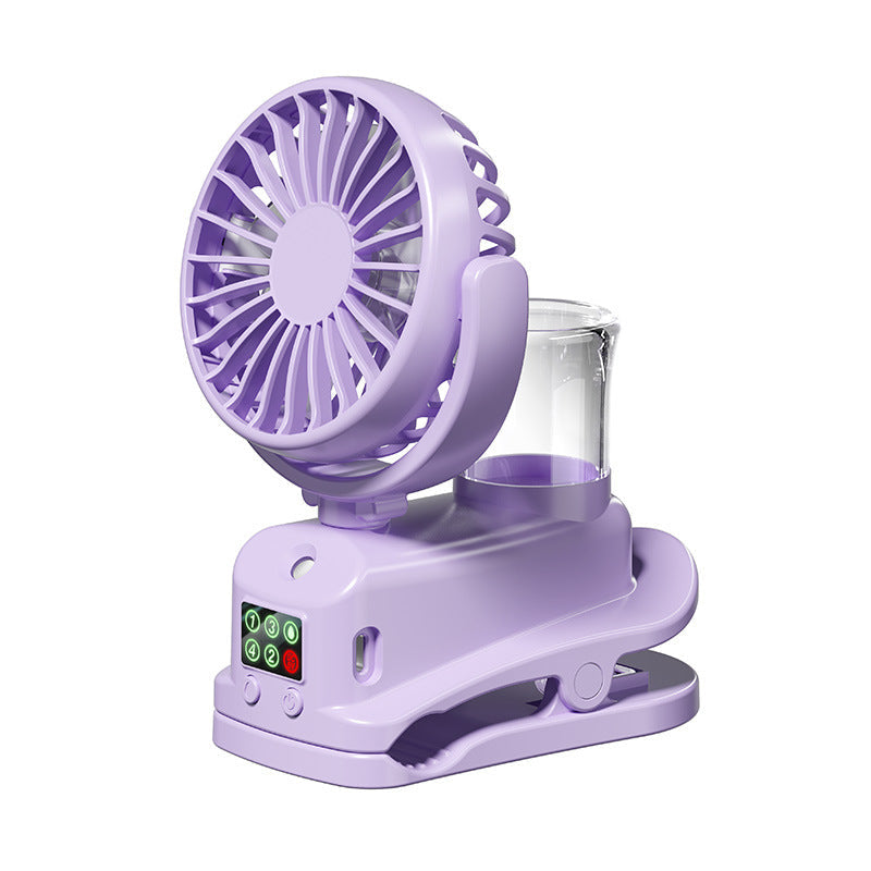 Portable Mist Fan Unisex Compact Cooling Fan with Adjustable Speed and Misting