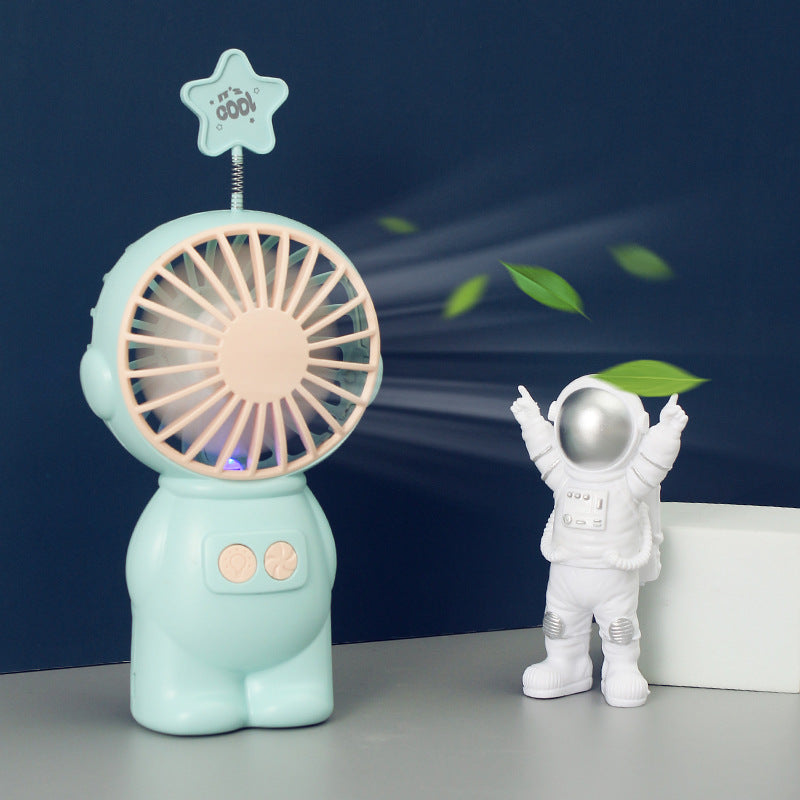 Portable Handheld Fan Playful Figurine Design Compact Quiet Summer Cooler