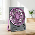 Ladies Table Fan Compact Quiet Operation Adjustable Tilt LED Display