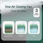 Personal USB-Powered Evaporative Desktop Cooler and Humidifier with Adjustable Louvers Compact Cube