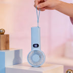 Portable Handheld Fan with Digital Speed Display USB Rechargeable Lightweight Personal Fan