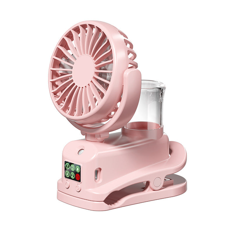 Portable Mist Fan Unisex Compact Cooling Fan with Adjustable Speed and Misting