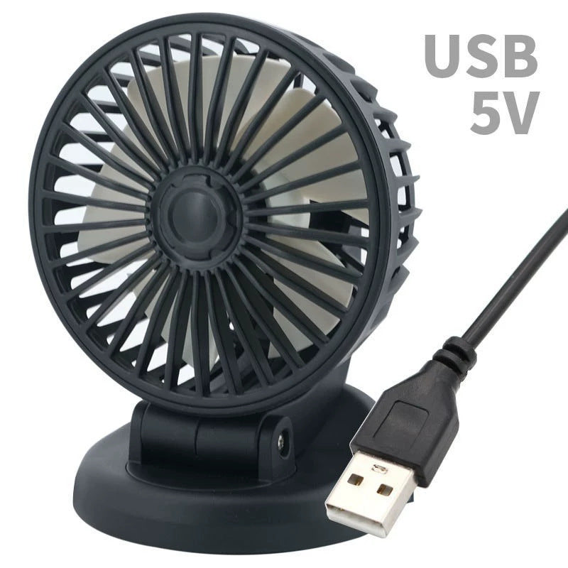 Flexible Car Ventilation Fan with Adjustable Neck Portable Quiet Airflow for Vehicle Cooling