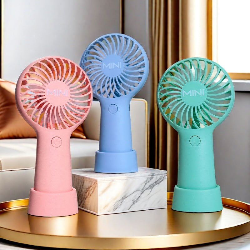 Portable Handheld Fan with Ergonomic Design USB Rechargeable Compact Personal Cooling Fan