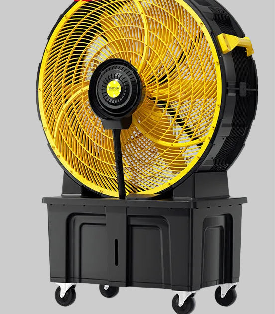 Mobile High-Performance Cooling Fan 900mm Portable Industrial Floor Fan with Wheels 550W Frost Blue Motor