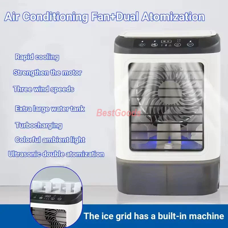 Portable Air Cooler Fan with Large Water Tank Non-Fogging 3-Speed Motor Unisex One Size