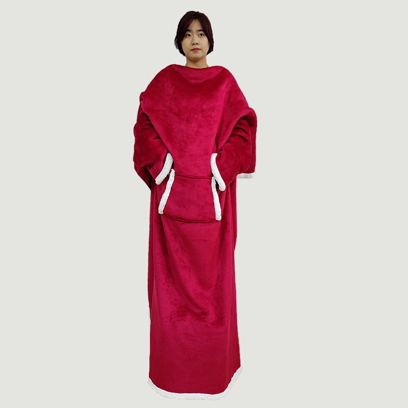 Brehn Oversized Poncho Blanket Ultra-Soft Microfiber Hooded Cozy Wearable Throw
