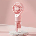 Rechargeable Handheld Mist Fan with Removable Water Tank and Adjustable Airflow Unisex One Size
