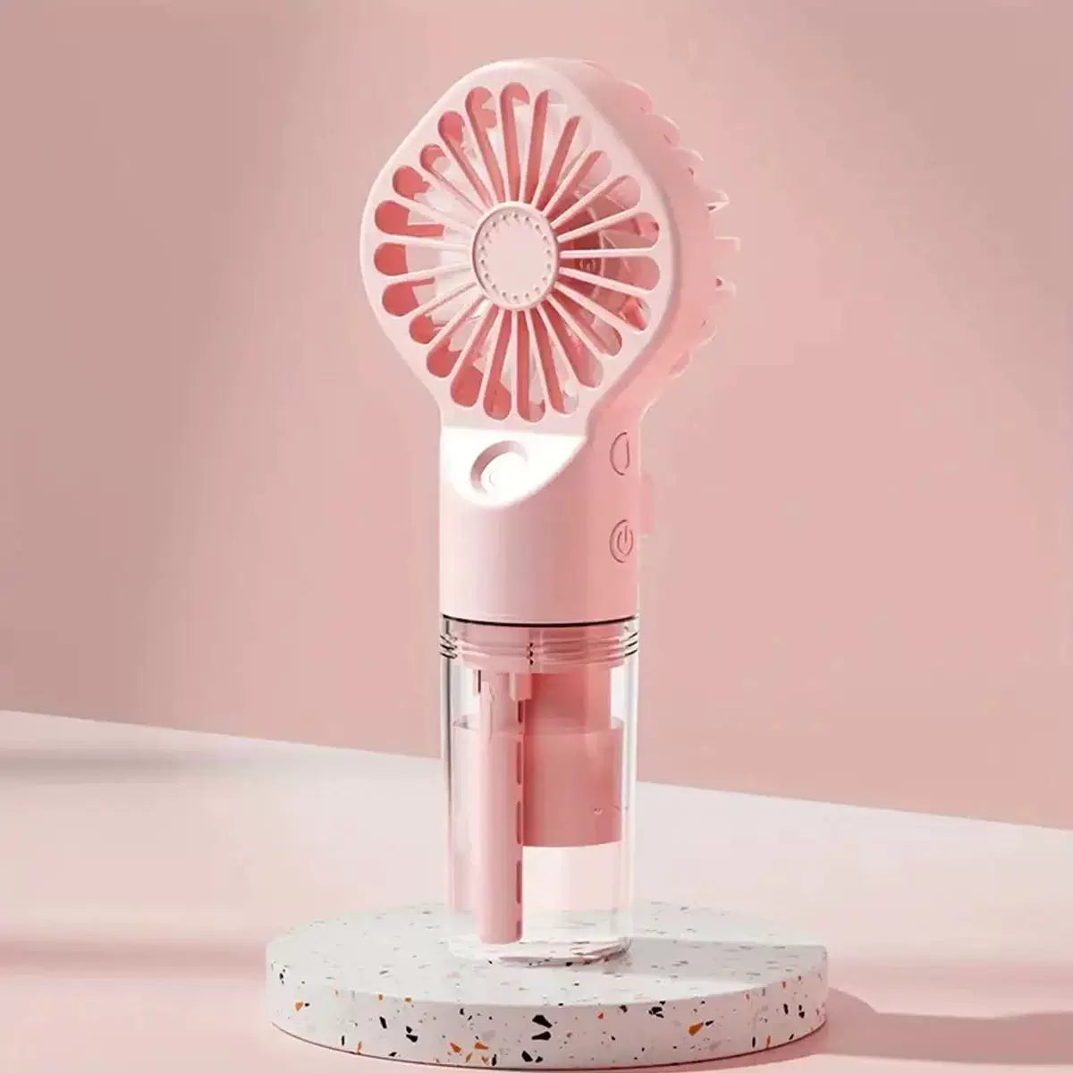 Rechargeable Handheld Mist Fan with Removable Water Tank and Adjustable Airflow Unisex One Size