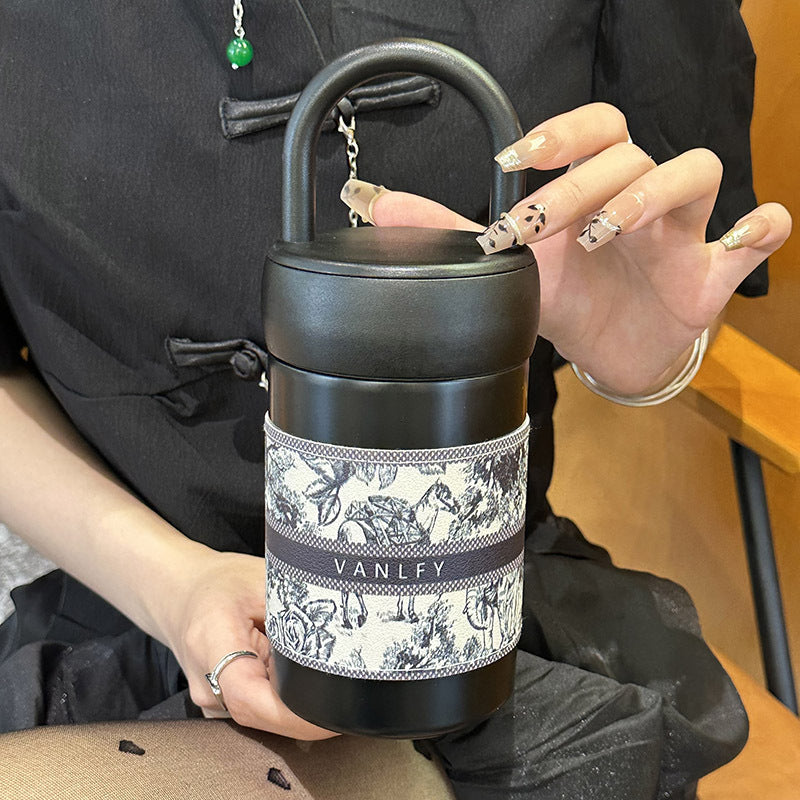 Women’s Insulated Water Bottle with Carry Handle BPA-Free Durable Hot Cold Beverage Container