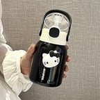 Women's Insulated Drink Container with Carrying Handle Leak-Proof Double Wall 12-Hour Temperature Retention Cute Design