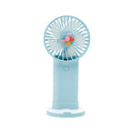 Portable Hand Fan Ladies Floral Design Rechargeable Battery Operated Quiet