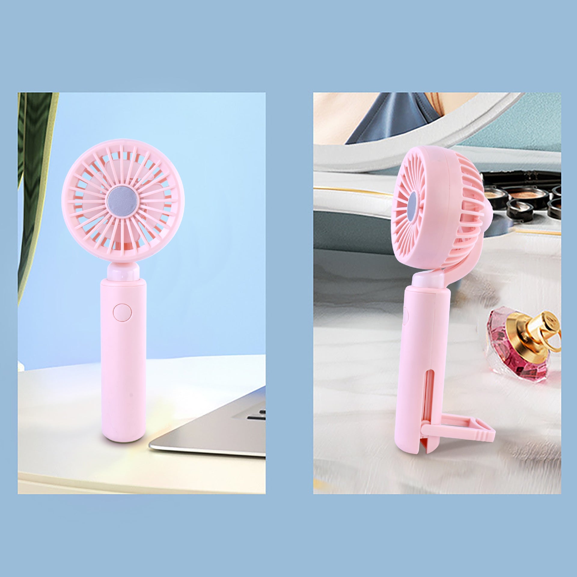 Portable Mini Handheld Fan USB Rechargeable Compact Personal Cooling Fan