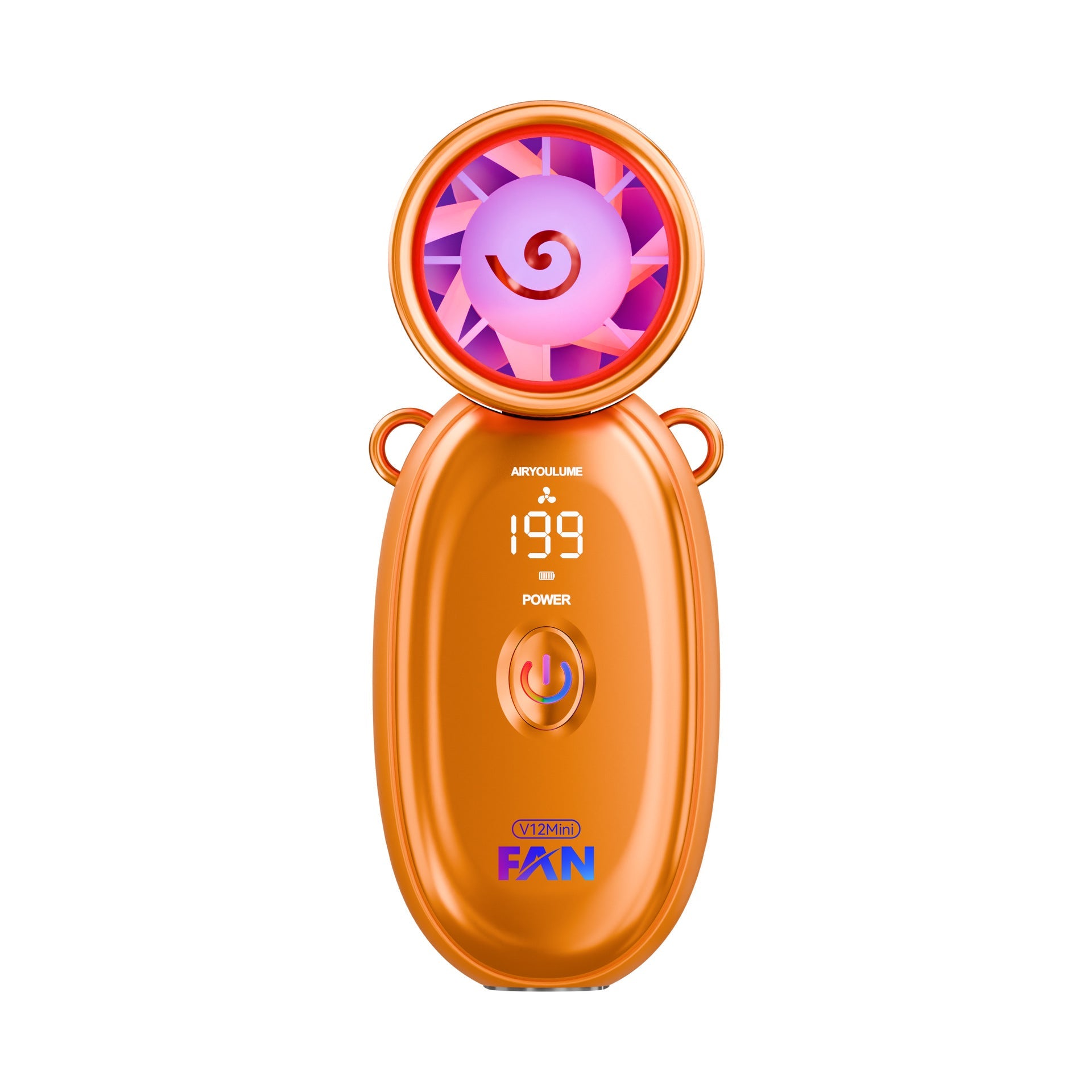 Portable Mini Fan with Adjustable Speed and LED Light Compact Battery-Powered Personal Cooling Fan
