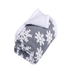 Brehn Comfort Blanket Soft Warm Cozy Red White Festive Snowflake Pattern
