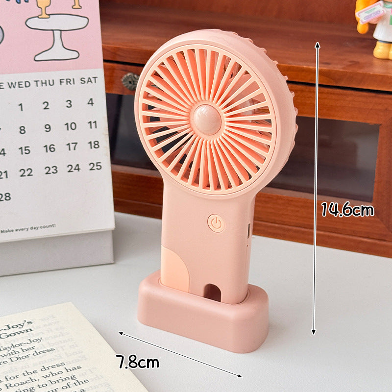 Portable USB Fan for Women Compact Desk Handheld Cooling Fan with Powerful Airflow and Stylish Design