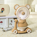 USB Desk Fan Cute Cat Design Portable Quiet Operation Adjustable Tilt for Women